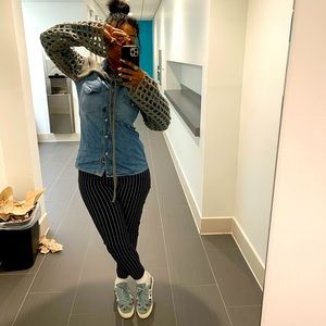 Beaded floral Valentino suede sneakers